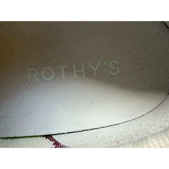 Rothy's Women's The Lace Up Sneaker Size 8 Plum Berry Bone Cream Lightweight - Picture 13 of 14